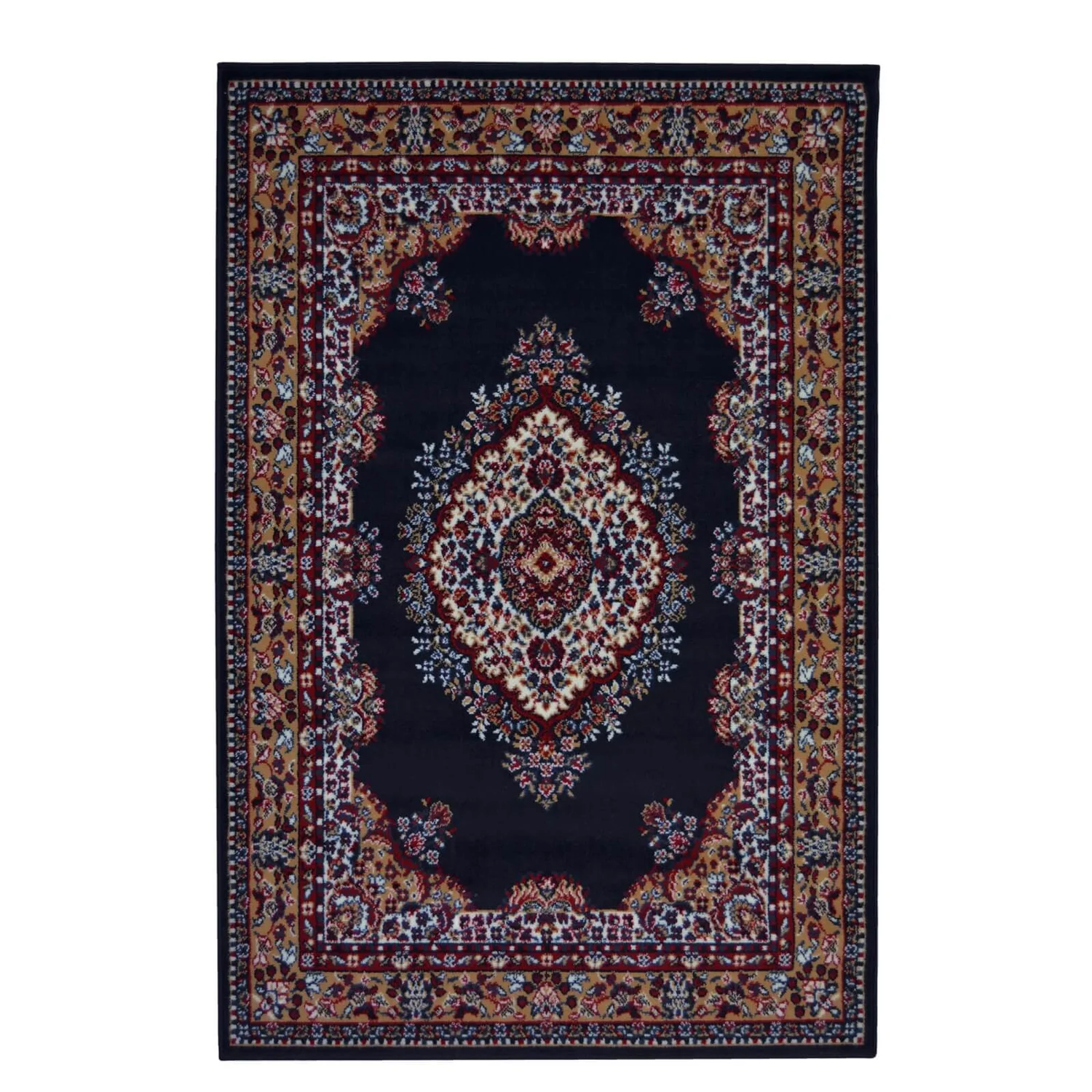 Maestro Medallion Navy Rug - 120 X 170cm
