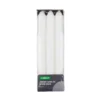 Pack Of 6 Dinner Candles - White - 20cm