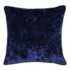 None Large Crushed Velvet Cushion - Navy - 58x58cm