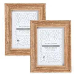 Twin Pack Of Photo Frames - 6x4" - Oak