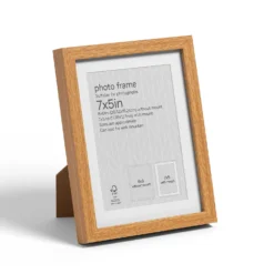 Box Photo Frame - 7x5" - Oak Effect