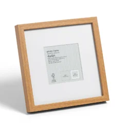 Box Photo Frame - 4x4" - Oak