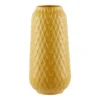 House Beautiful Diamond Ceramic Vase - Ochre
