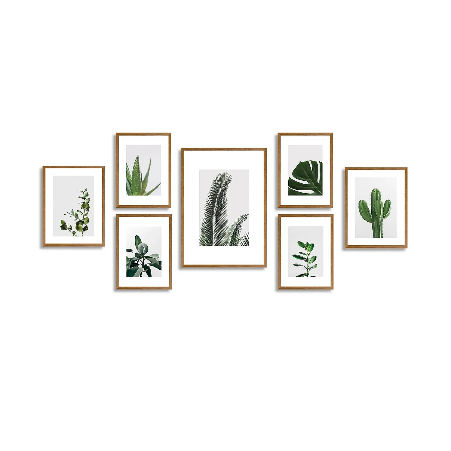 Set Of Gallery Frames 7pcs Oak