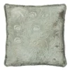 Peacock Cut Velvet Cushion With Fringe - 45x45cm