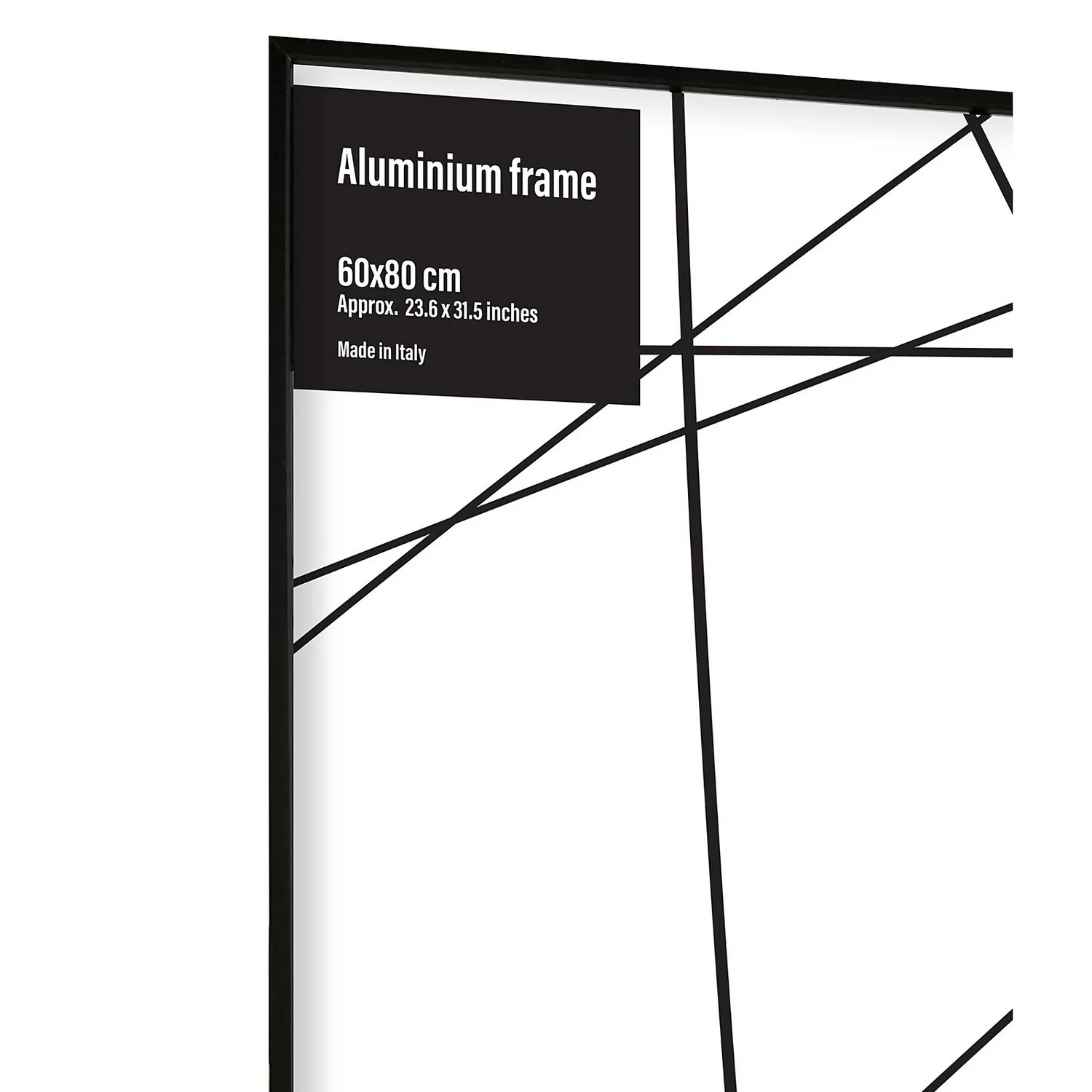 Aluminium Photo Frame - 60x80cm - Black - Image 2