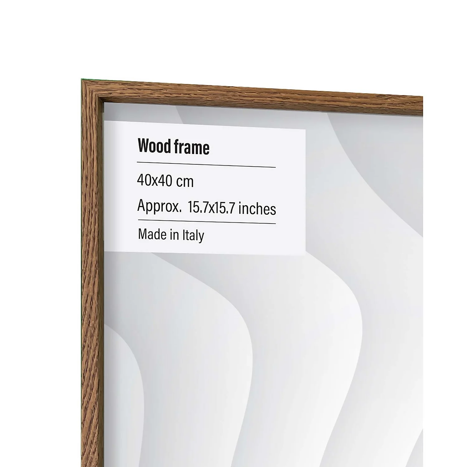 Wood Photo Frame - 40x40cm - Walnut - Image 2