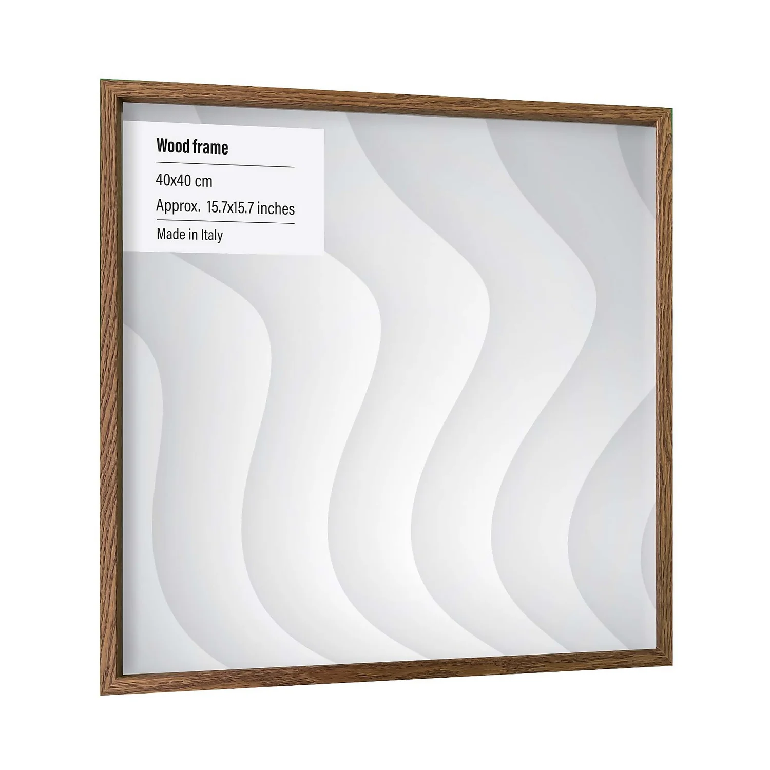 Wood Photo Frame - 40x40cm - Walnut