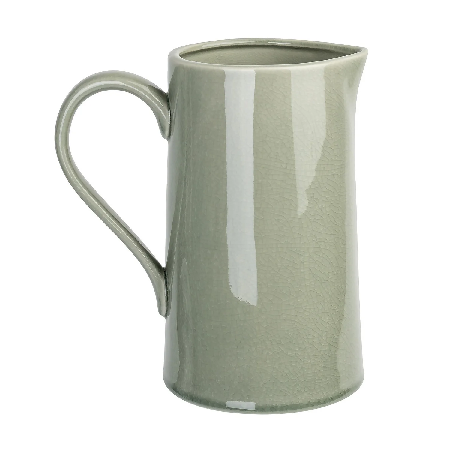 Crackle Effect Jug - Sage