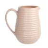 Crackle Effect Ribbed Jug - Blush