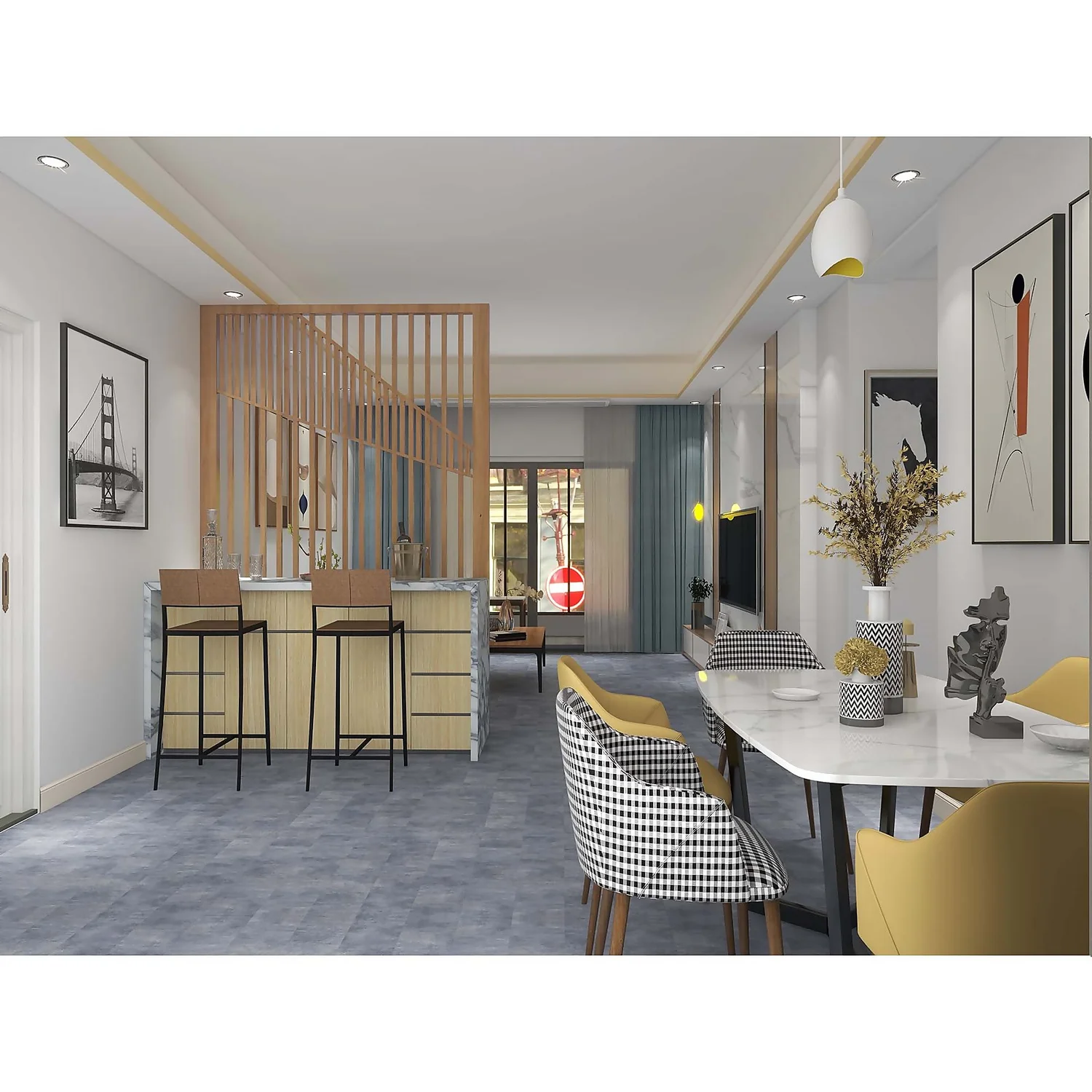 Rigid Core Luxury Vinyl Flooring - Concrete Tile - Image 4