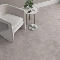 None Cuba Light Grey Ceramic Floor Tile 330 X 300mm
