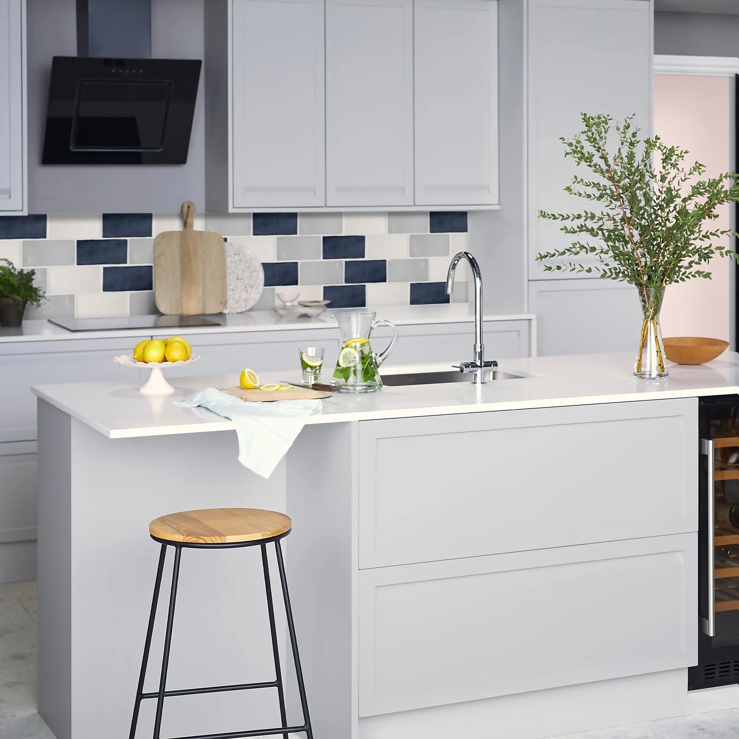 Country Living Artisan French Navy Ceramic Wall Tile 75 X 150mm - 0.5sqm Pack - Image 5