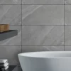 Sandwaves Gloss Light Grey Porcelain Wall & Floor Tile 300 X 600mm - 0.9sqm Pack