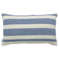 Chenille Cushion - Stripe Slate - 30x50cm