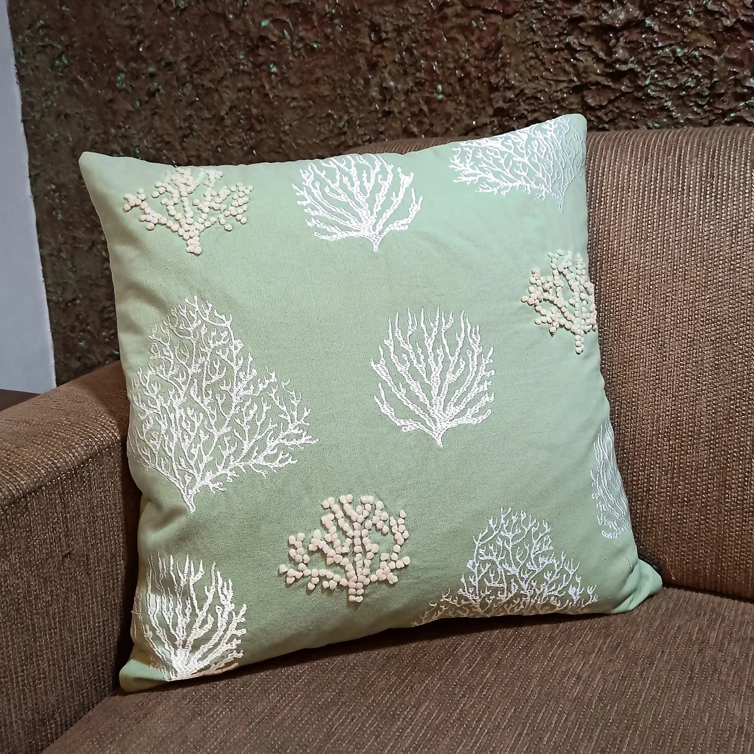 Country Living French Knot Salcombe Sea Flower Cushion - Image 4