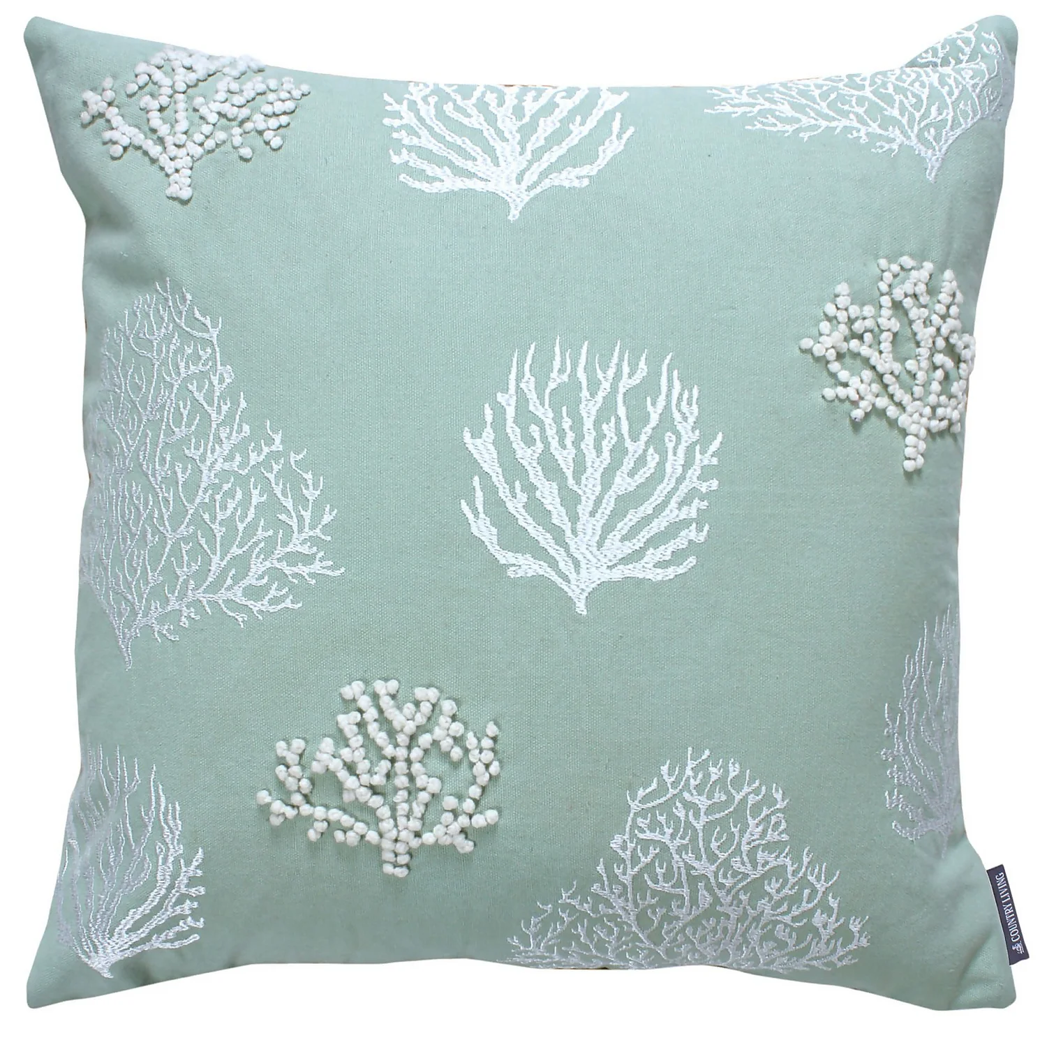 Country Living French Knot Salcombe Sea Flower Cushion