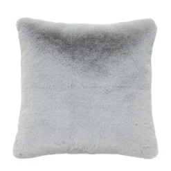 Faux Fur Rabbit Cushion - 45x45cm - Vapour