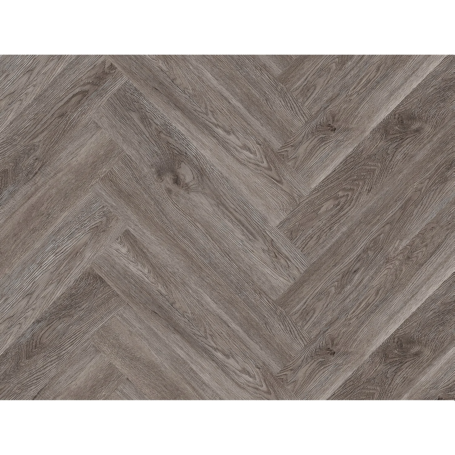 Kraus Rigid Core Herringbone Luxury Vinyl Floor Tile - Langley Grey - Image 5