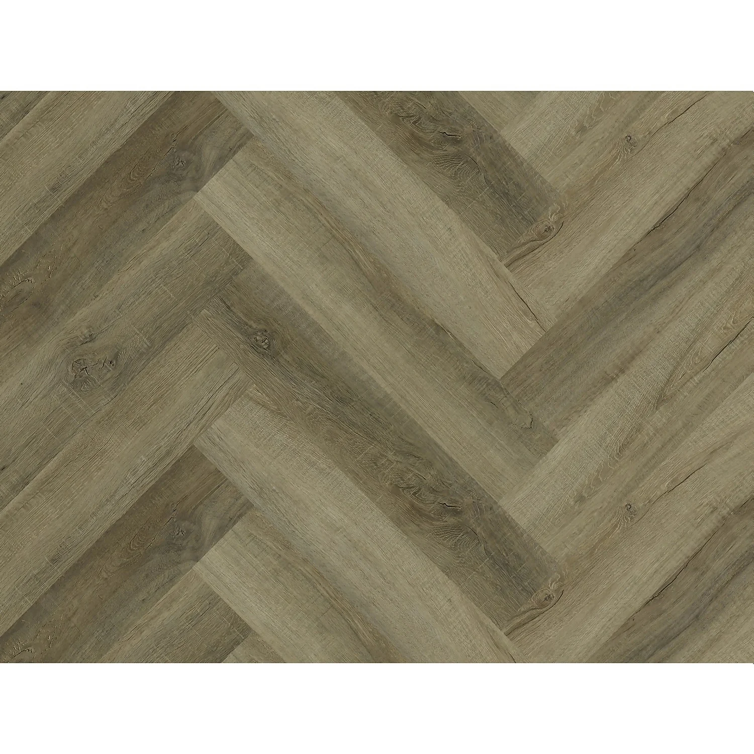 Kraus Herringbone Luxury Vinyl Floor Tile Sample - Odell Oak - Image 5