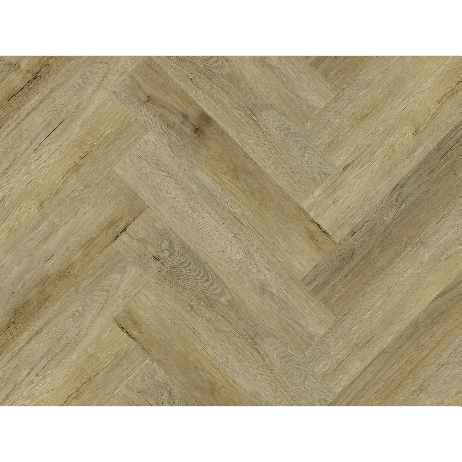 Kraus Herringbone Luxury Vinyl Floor Tile Sample - Wistow Oak - Image 5