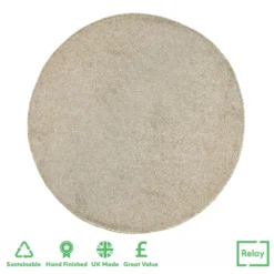 Relay Circular Rug - Natural - 200cm