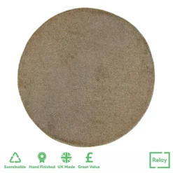 Relay Circular Rug - Latte - 133cm