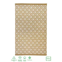 Recycled Cotton Starburst Rug - Ochre - 160x230cm