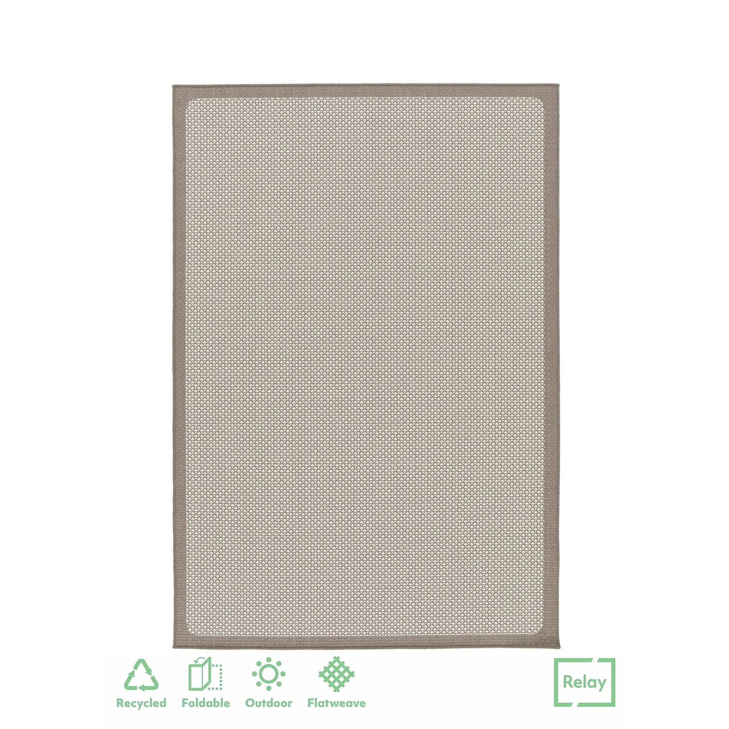 Relay Recycled Indoor/Outdoor Rug - Natural - 120x170cm