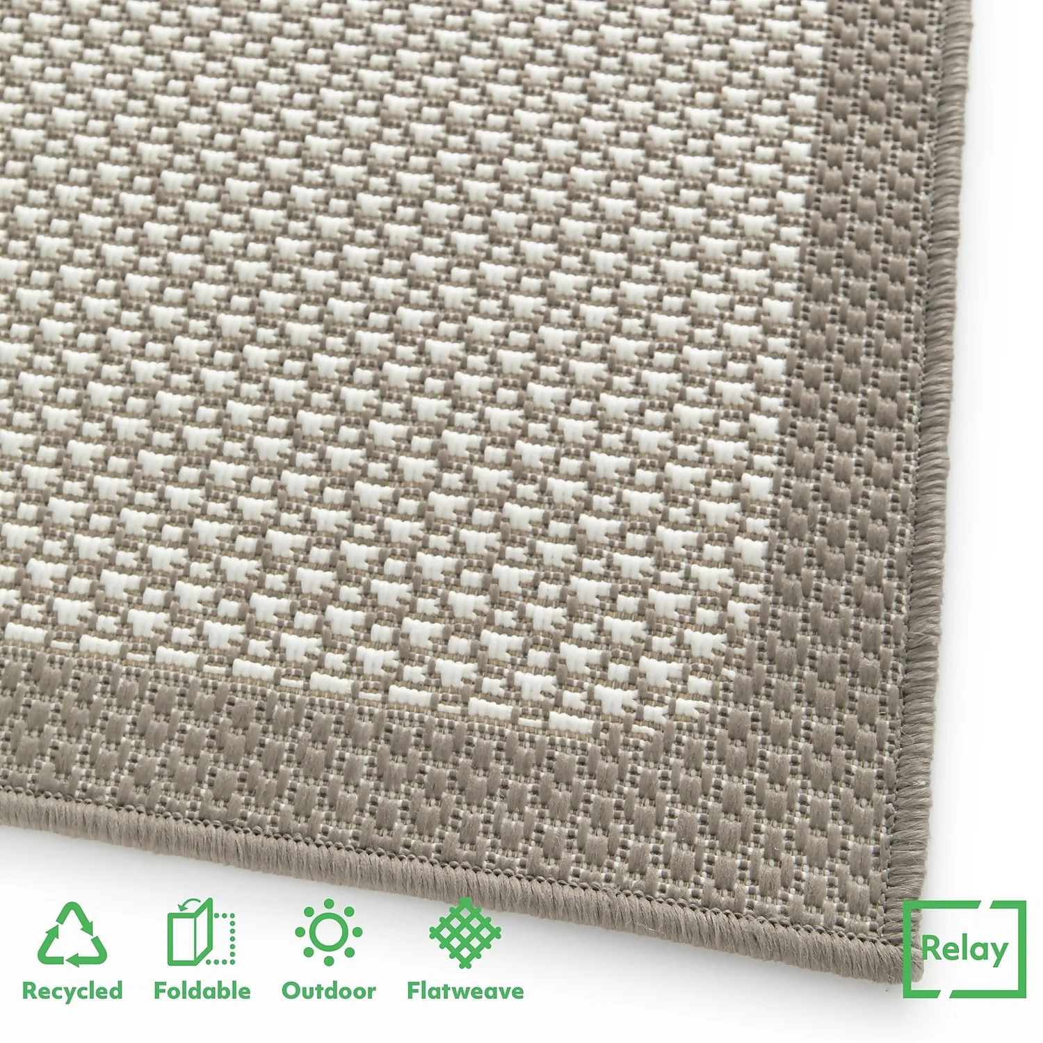 Relay Recycled Indoor/Outdoor Rug - Natural - 120x170cm - Image 5