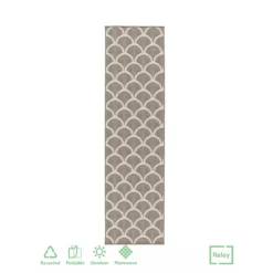 Relay Recycled Indoor/Outdoor Rug - Dark Natural - 60x230cm