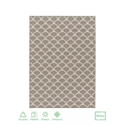 Relay Recycled Indoor/Outdoor Rug - Dark Natural - 120x170cm
