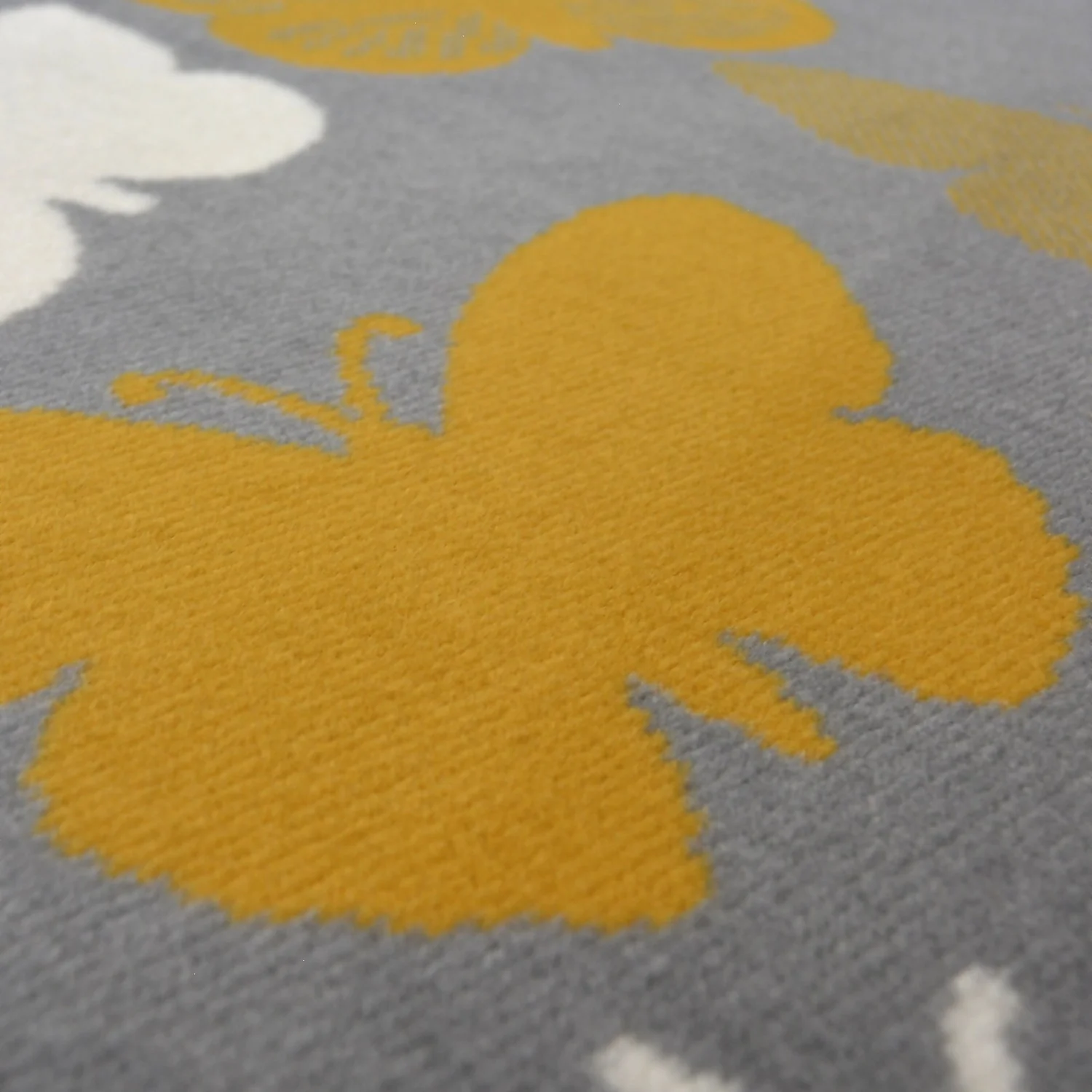 Butterfly Rug - Grey & Ochre - 120x170cm - Image 4