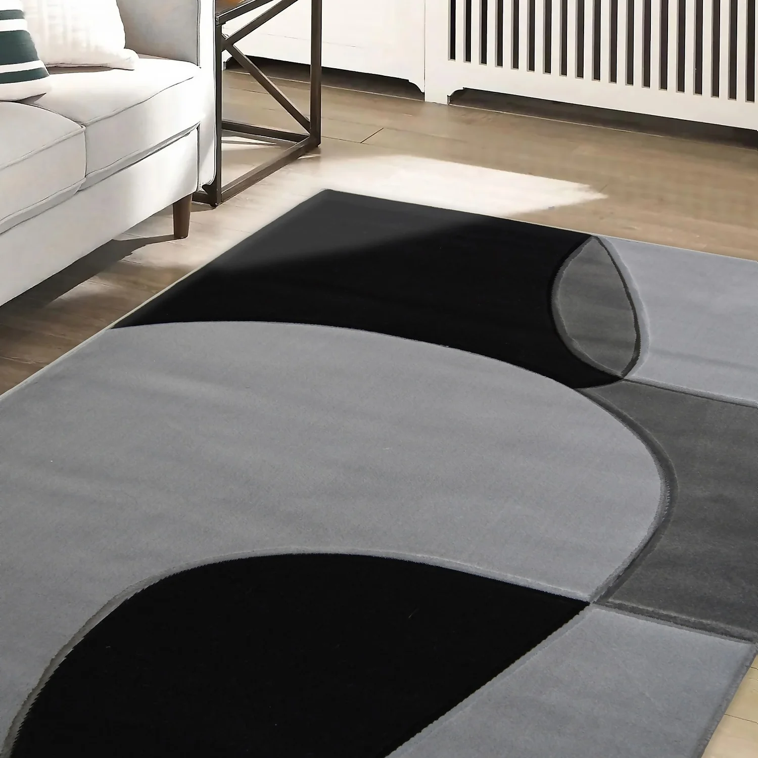 Daytona Abstract Rug - Grey - 160x230cm - Image 5