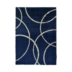 Snug Bubbles Rug - Navy & Ivory - 160x230cm