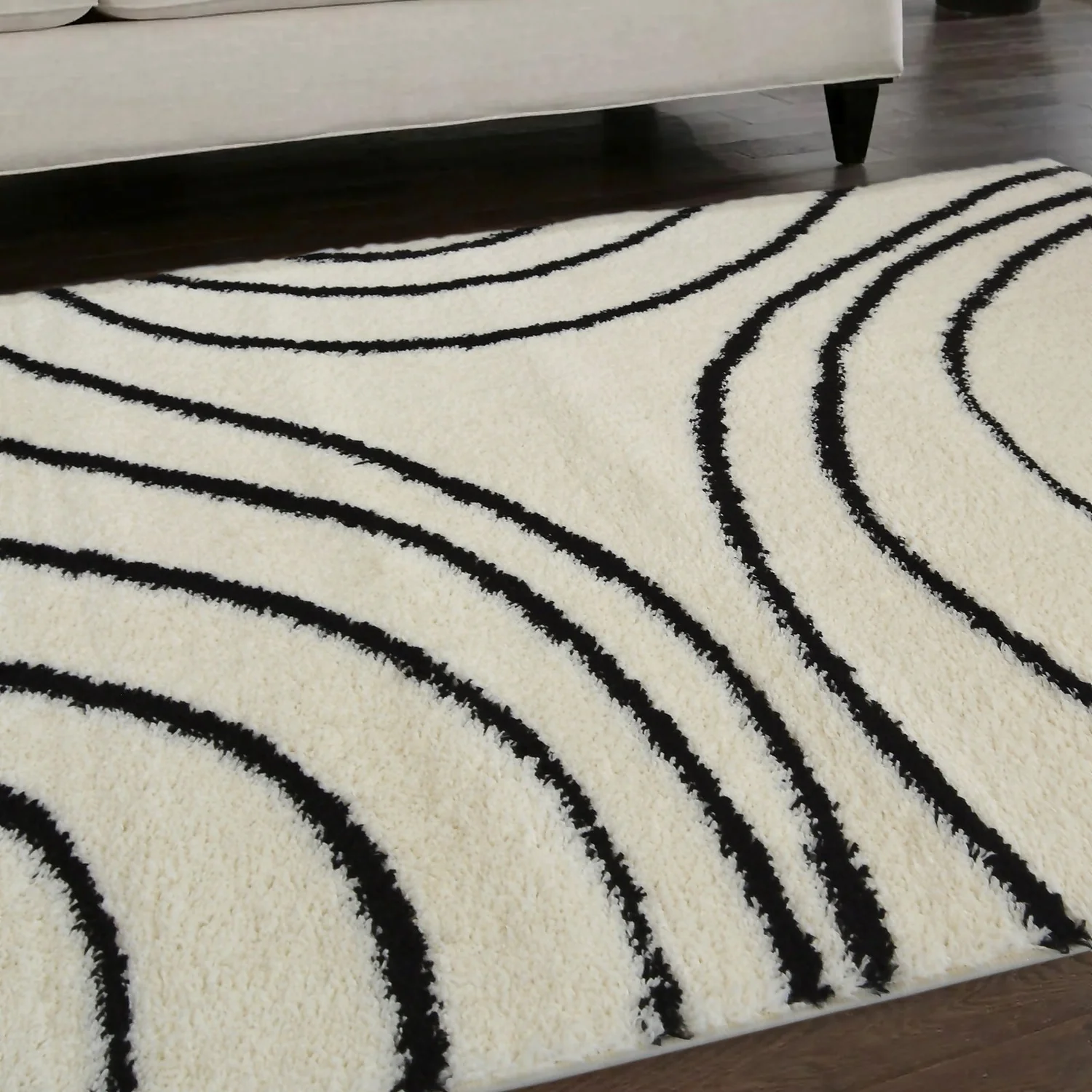 Snug Isobar Rug - Ivory & Black - 120x170cm - Image 2