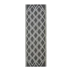County Diamonds Indoor/Outdoor Rug - Silver - 67x200cm