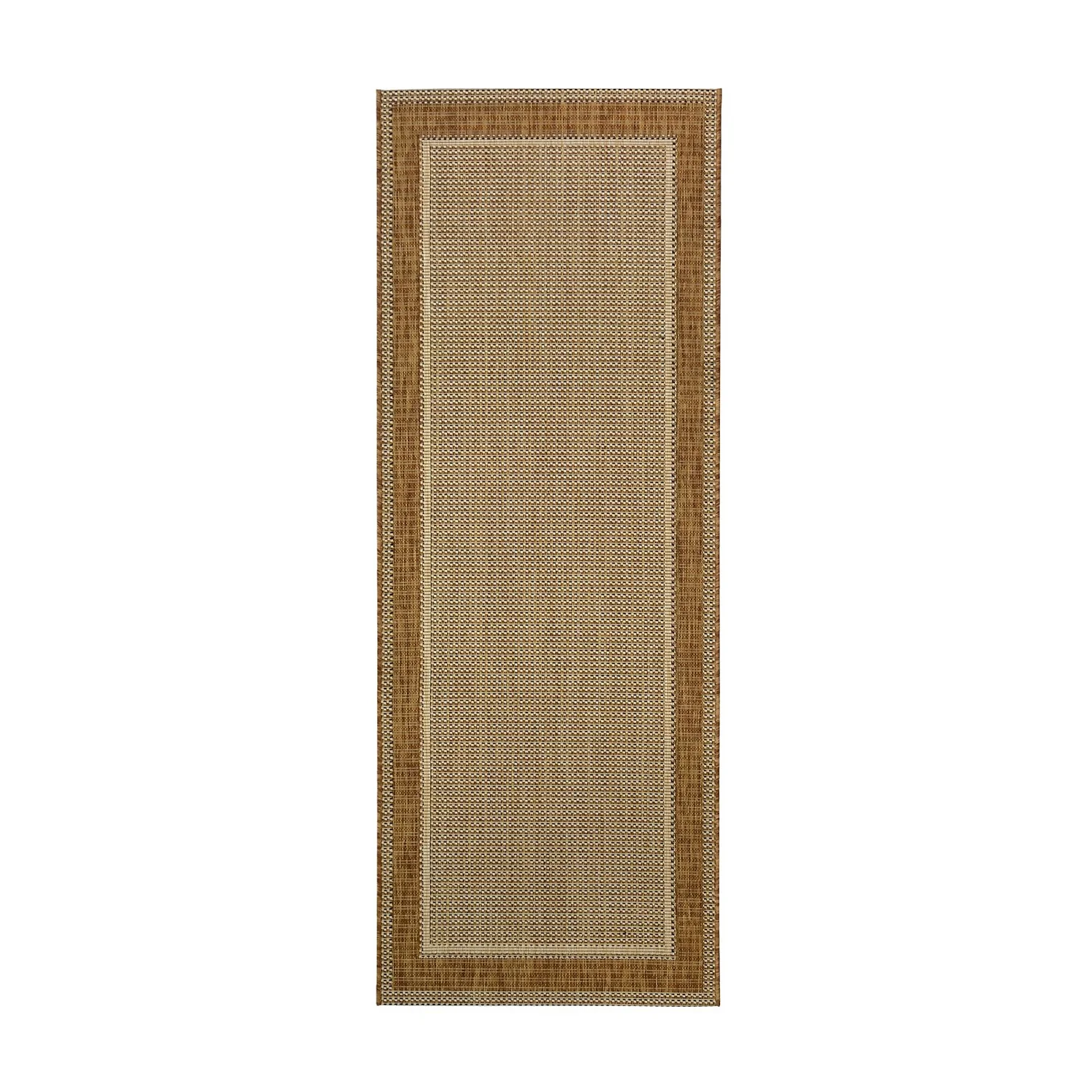 Denver Border Indoor/Outdoor Rug - Latte - 80x200cm