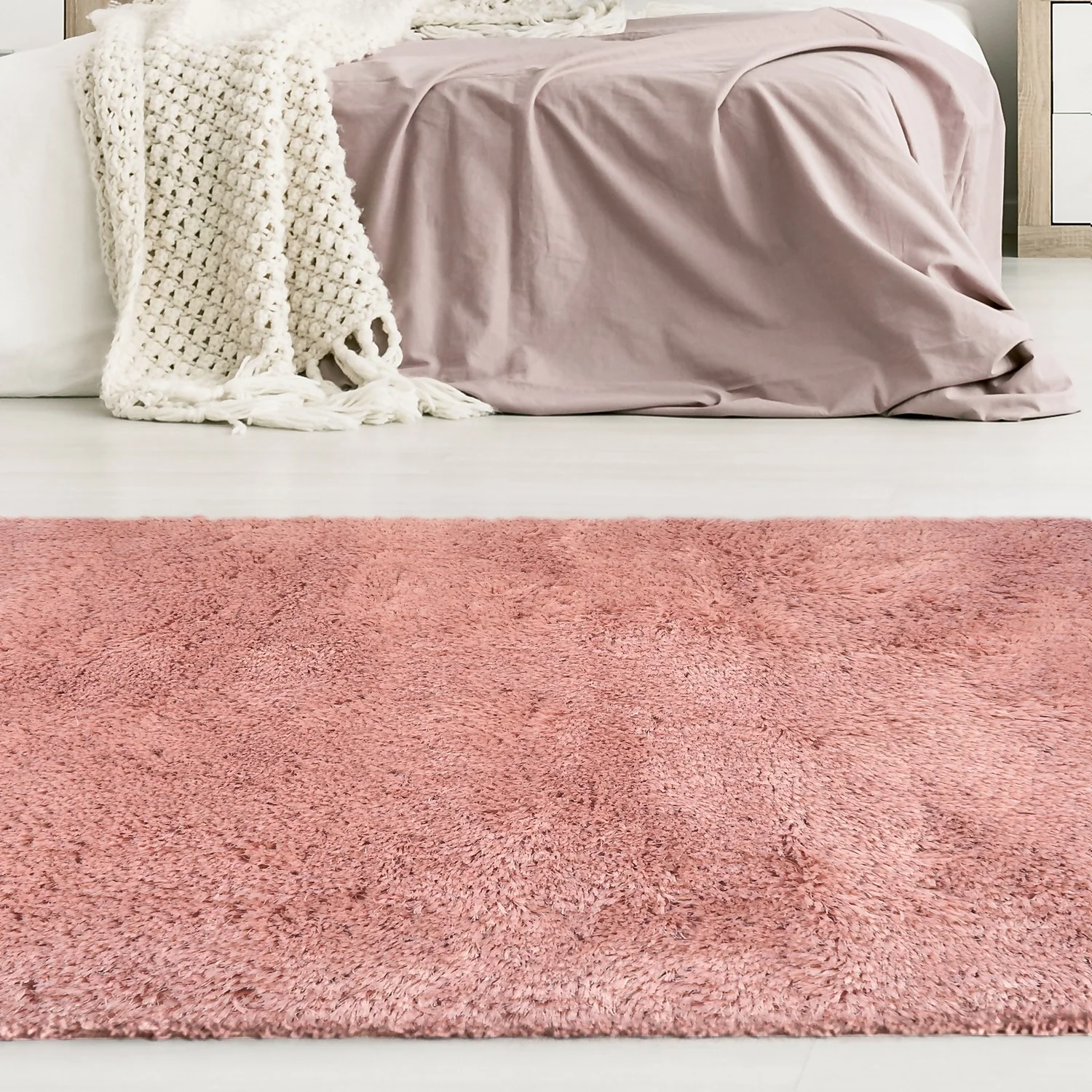 Soft Washable Rug - Pink - 100x150cm - Image 2