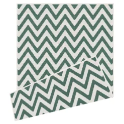 Duo Weave Indoor/Outdoor Rug - Chevrons Green - 120x170cm