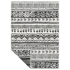 Duo Weave Indoor/Outdoor Rug - Tribal Black - 160x230cm