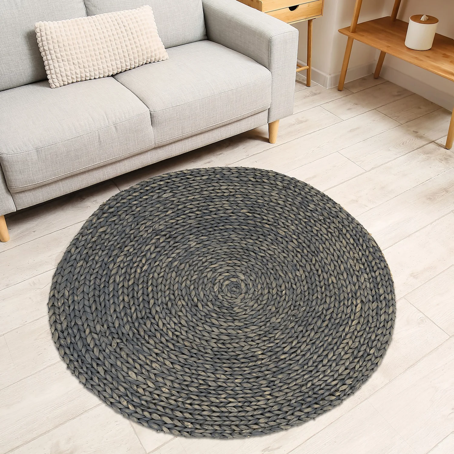 Java Circle Rug - Grey - 150cm - Image 2
