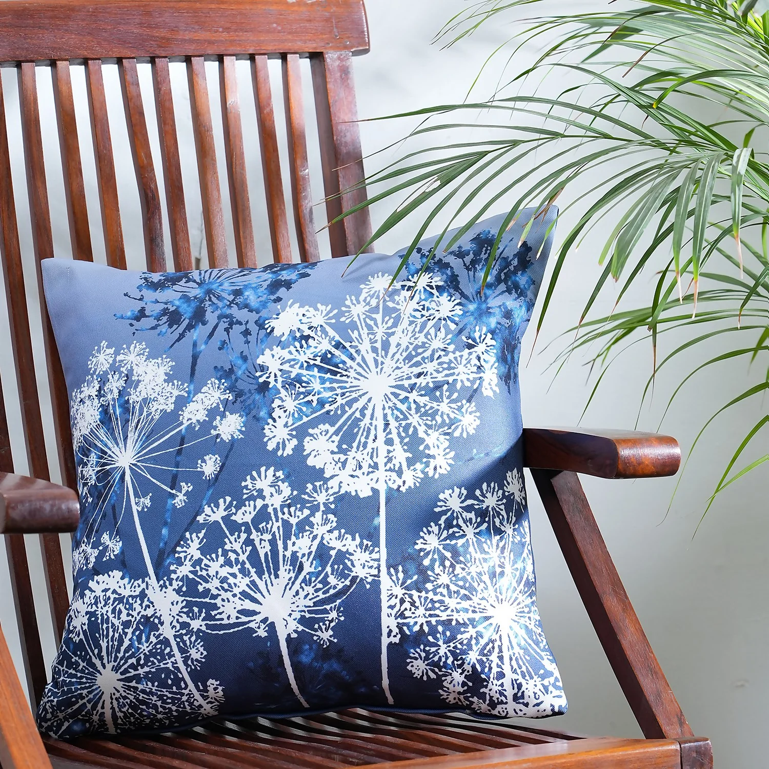 Dandelions Garden Cushion - Blue - Image 2