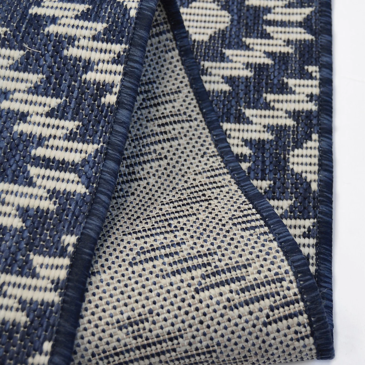 Indoor Outdoor Geo Rug - Navy - 120x170cm - Image 5