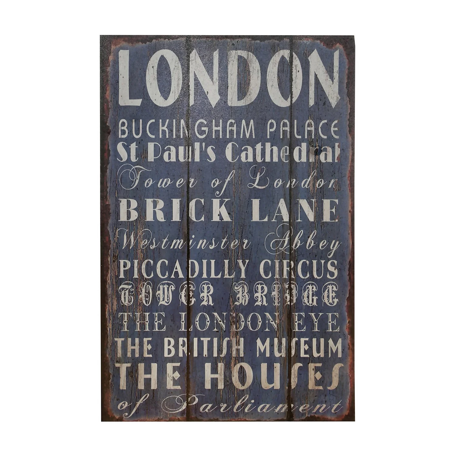 London Wall Plaque - 25x38cm