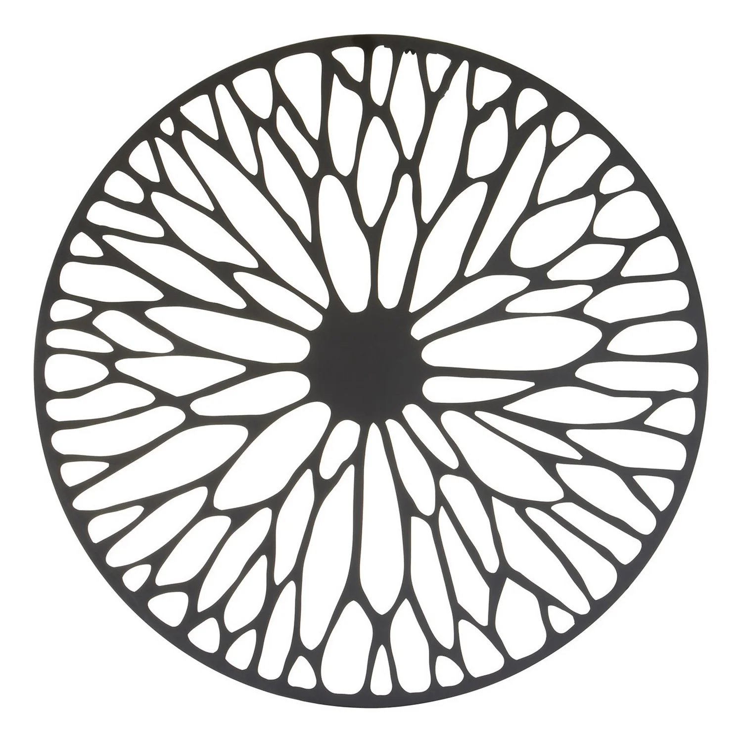 Trento Black Metal Wall Art - 65x65cm