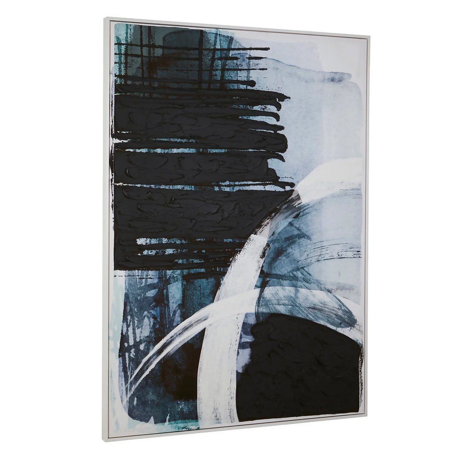 Astratto Wall Art Oil Painting - Blue & Black - 103x143cm - Image 3