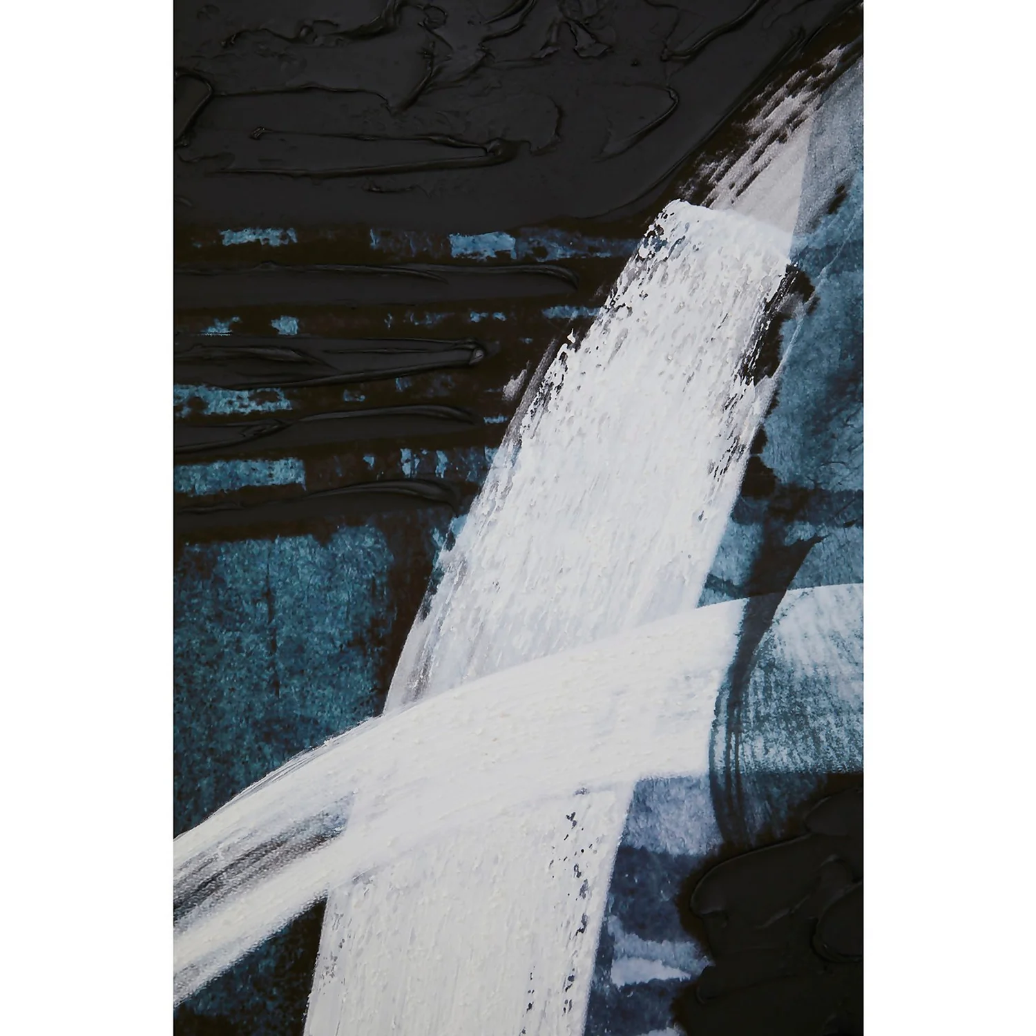 Astratto Wall Art Oil Painting - Blue & Black - 103x143cm - Image 6