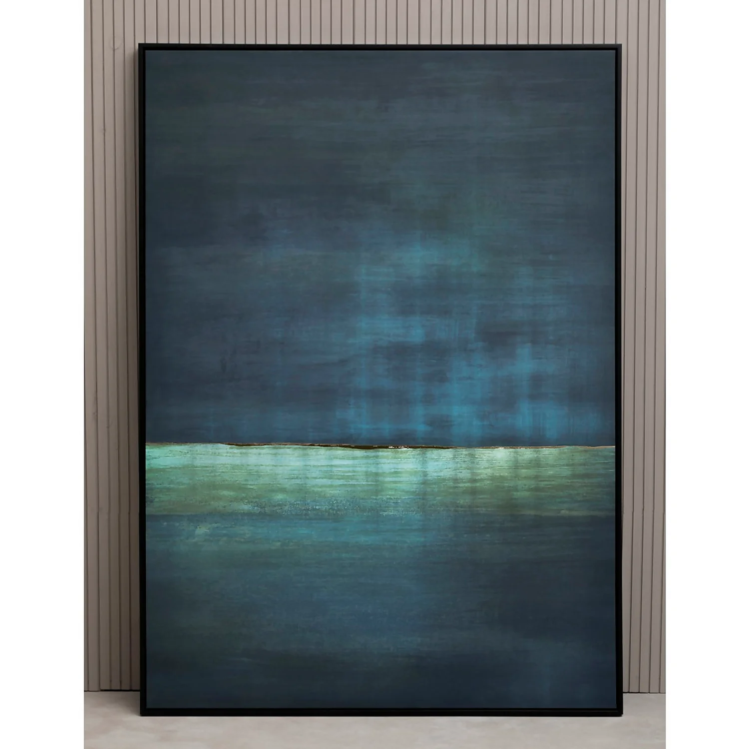 Astratto Canvas Wall Art - Teal - 102.6x142.6cm - Image 3