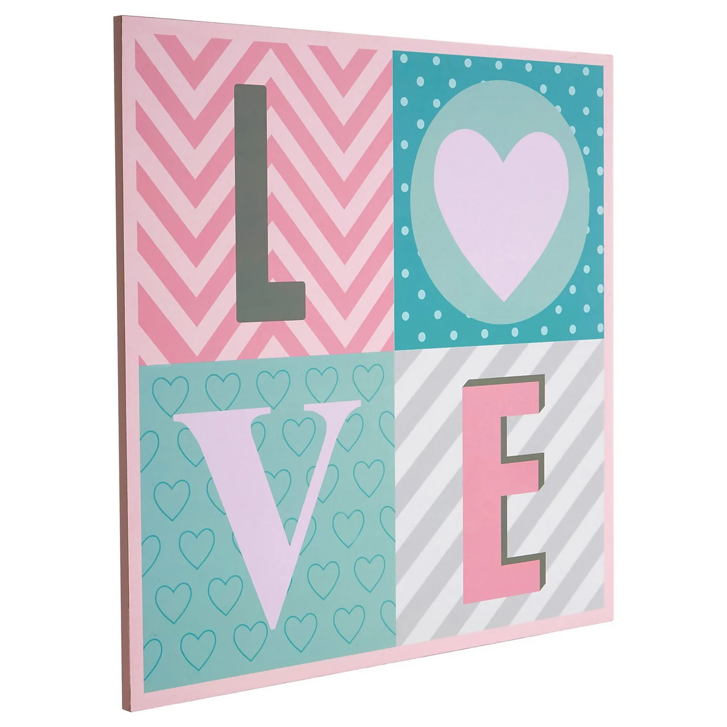 Kids Love Wall Plaque - 40x40cm - Image 2